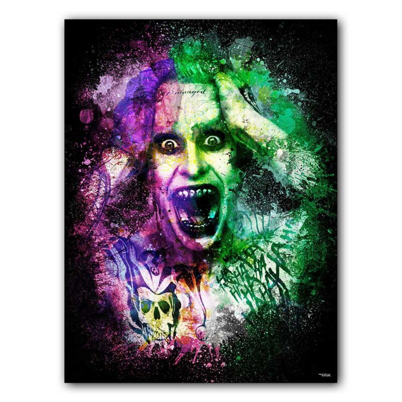 affiche-poster-tableau-cinema-jared-leto-joker-suicid-squad-david-ayer-©-totor-splashed