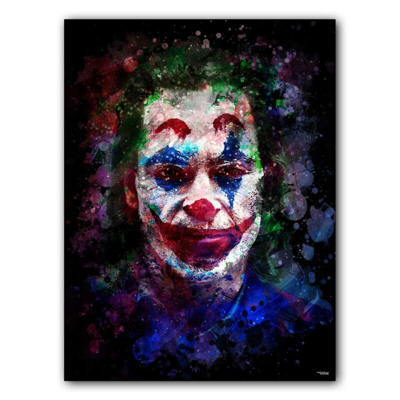 affiche-poster-tableau-cinema-joachim-phoenix-joker-todd-phillips-©-totor-splashed