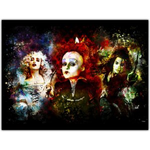 tableau-deco-helena-bonham-carter-peinture-digitale-cinema-copyright-totor-pour-splashed-01