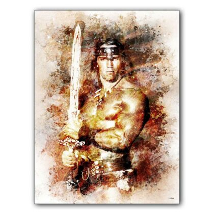 affiche-poster-tableau-cinema-arnold-schwarzenegger-conan-le-barbare-©-totor-splashed-01