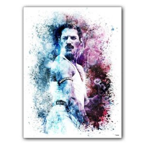 affiche-poster-tableau-musique-freddie-mercury-queen-live-aid-concert-at-wemblay-©-totor-splashed-01