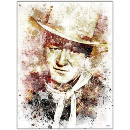 affiche-poster-tableau-cinema-john-wayne-peinture-l-homme-qui-tua-liberty-valance-©-totor-splashed-01