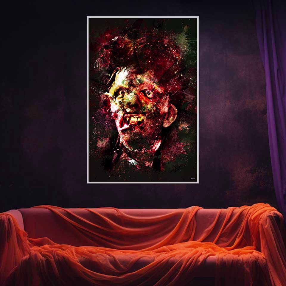 poster-120x80-cinema-leatherface-peinture-massacre-a-la-tronconneuse-2-the-texas-chainsaw-massacre-part-2-bill-johnson-1986-tobe-hooper-copyright-totor-pour-splashed-cadre-blanc