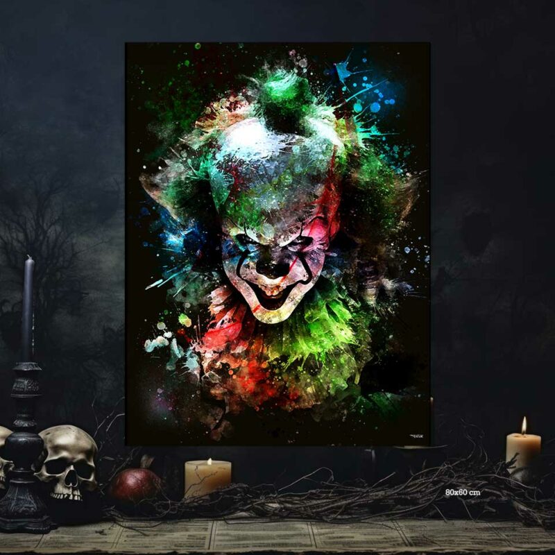 poster-80x60-cinema-pennywise-peinture-ça-it-bill-skarsgard-2017-andy-muschietti-copyright-totor-pour-splashed