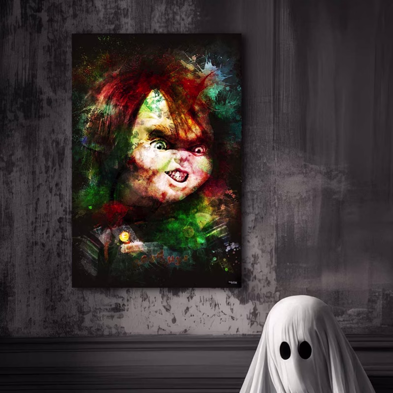 tableau-60X40-cinema-chucky-2-peinture-la-poupee-de-sang-child-s-play-2-1990-john-lafia-copyright-totor-pour-splashed