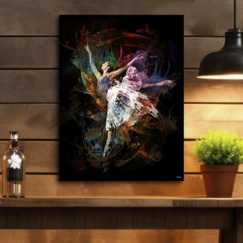 tableau-ballerine-classique-peinture-40x30-francais-sport-danse-sans-cadre