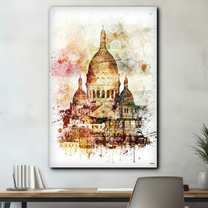 tableau-sacre-coeur-paris-peinture-120x80-francais-monuments-sans-cadre