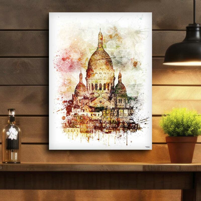 tableau-sacre-coeur-paris-peinture-40x30-francais-monuments-sans-cadre