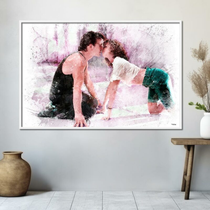 poster-dirty-dancing-peinture-digitale-120x80-italien-cinema-avec-cadre-blanc