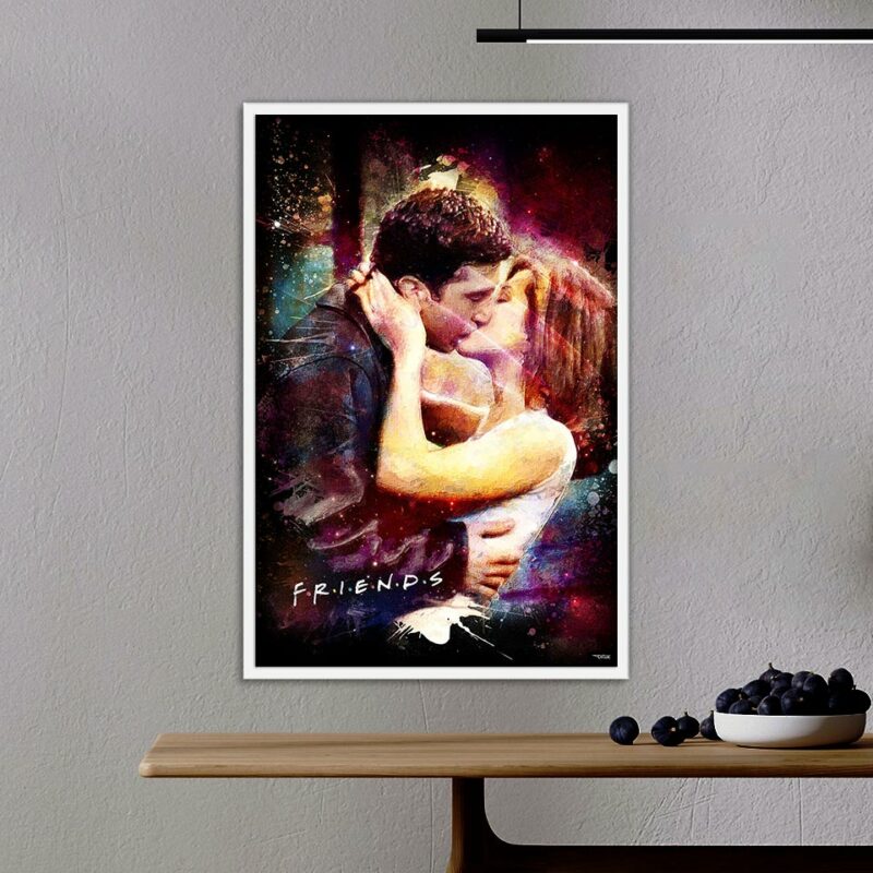 poster-friends-ross-rachel-peinture-digitale-60x40-italien-cinema-serie-avec-cadre-blanc