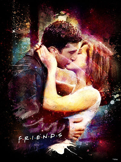 tableau-deco-friends-peinture-digitale-cinema-serie-copyright-totor-pour-splashed-categorie-series