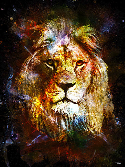 tableau-deco-lion-peinture-digitale-animaux-copyright-totor-pour-splashed-categorie-animaux