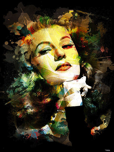 tableau-deco-rita-hayworth-peinture-digitale-portrait-copyright-totor-pour-splashed-categorie-portrait