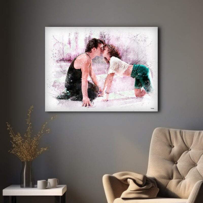 tableau-dirty-dancing-peinture-digitale-80x60-italien-cinema