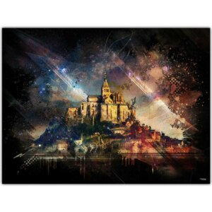 tableau-deco-le-mont-saint-michel-peinture-digitale-monument-paysage-copyright-totor-pour-splashed-01