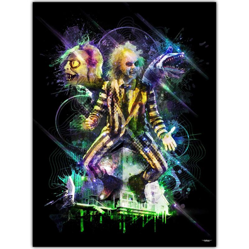 tableau-deco-beetlejuice-tim-burton-michael-keaton-peinture-digitale-cinema-copyright-totor-pour-splashed-01