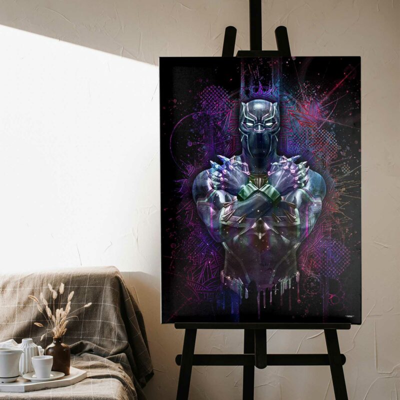 tableau-deco-black-panther-marvel-peinture-digitale-80x60-francais-cinema-sans-cadre--01