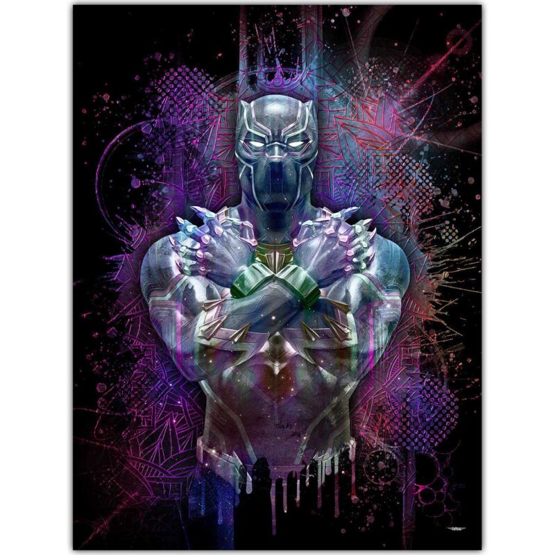 tableau-deco-black-panther-wakanda-peinture-digitale-cinema-copyright-totor-pour-splashed-01