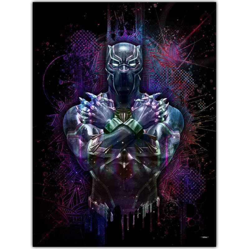 tableau-deco-black-panther-wakanda-peinture-digitale-cinema-copyright-totor-pour-splashed-01