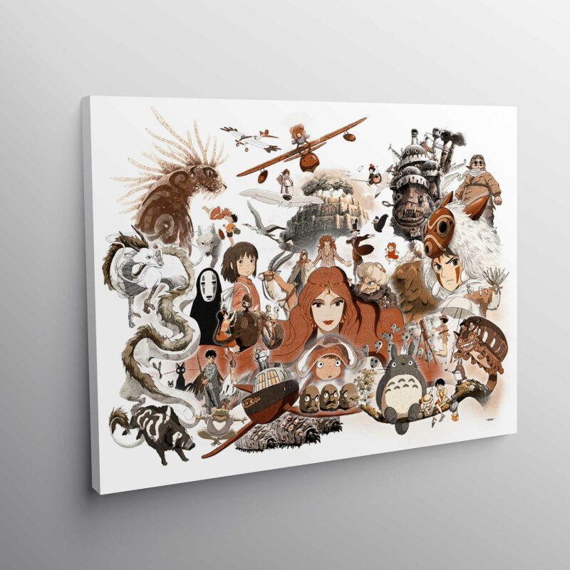tableau-deco-miyazaki-studio-ghibli-peinture-digitale-40x60-italien-cinema-sans-cadre-01