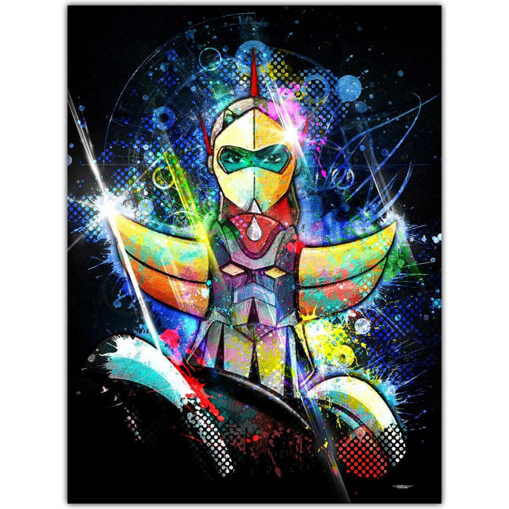 goldorak-serie-limitee-actarus-tableau-deco-peinture-digitale-serie-animee-japonaise-01