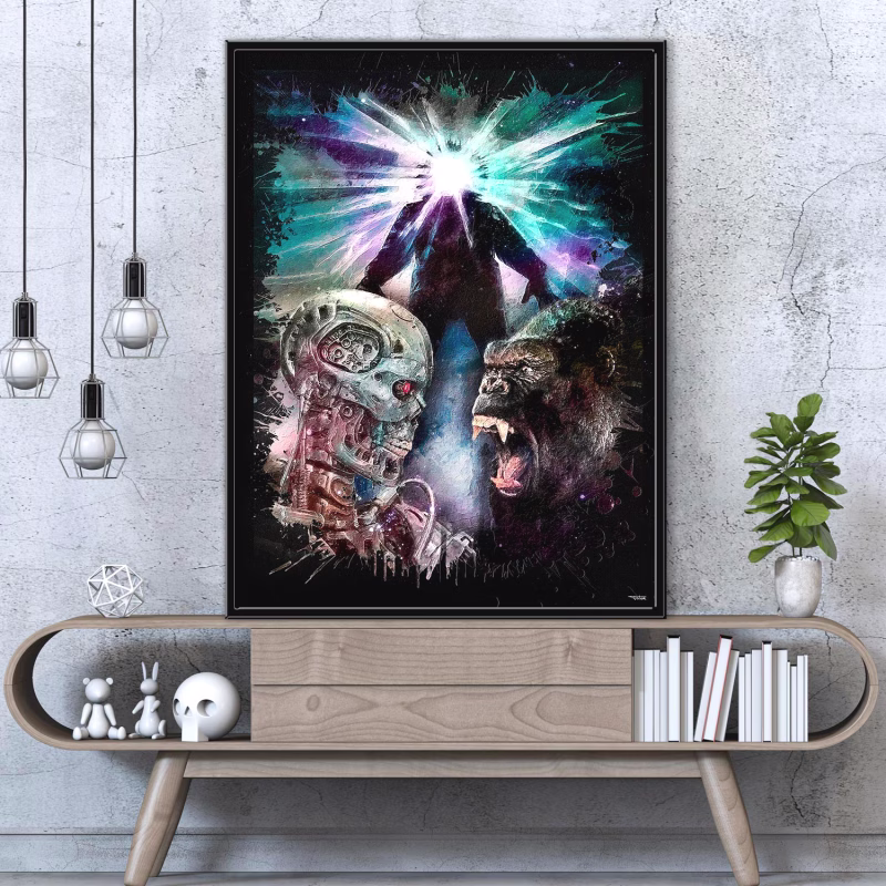 poster-deco-composition-cinema-fantastique-pop-culture-peinture-digitale-80x60-francais-cinema-avec-cadre-noir-02