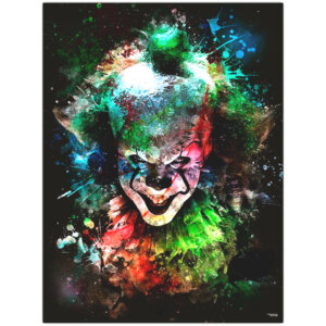 affiche-poster-tableau-cinema-pennywise-peinture-ça-it-bill-skarsgard-2017-andy-muschietti-copyright-totor-pour-splashed
