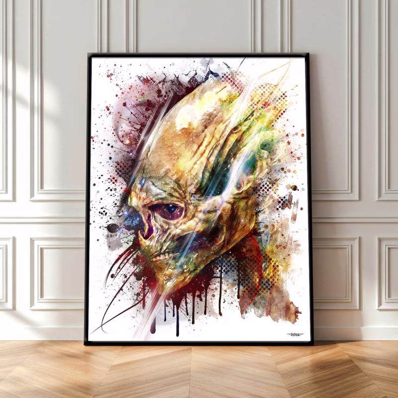 alien-4-resurrection-poster-peinture-digitale-deco-cinema-80x60-francais-avec-cadre-noir-01