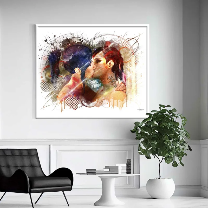arcane-vi-caitlyn-baiser-poster-peinture-digitale-deco-cinema-80x120-italien-avec-cadre-blanc-02