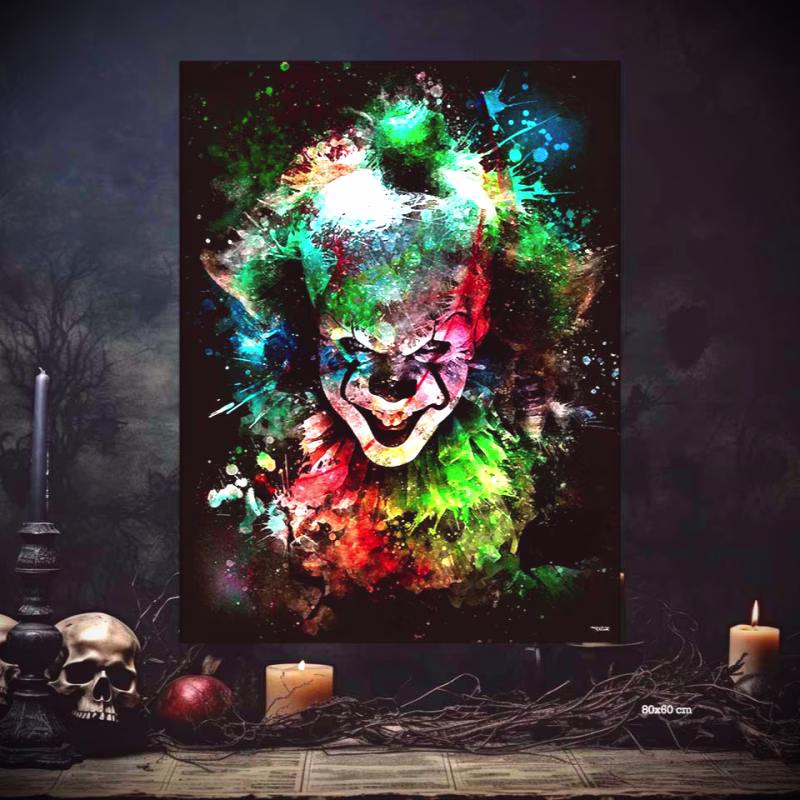 poster-80x60-cinema-pennywise-peinture-ça-it-bill-skarsgard-2017-andy-muschietti-copyright-totor-pour-splashed