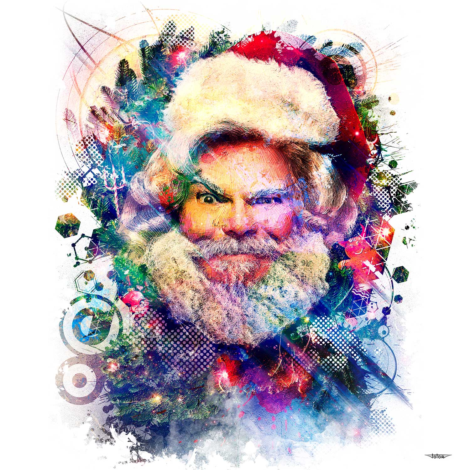 tableau-deco-dear-santa-jack-black-cinema-copyright-totor-pour-splashed
