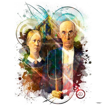 tableau-deco-grant-de-volson-wood-american-gothic-art-copyright-totor-pour-splashed