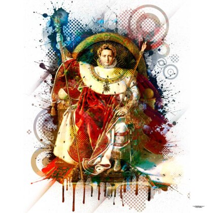 tableau-deco-napoleon-Ier-sur-le-trone-imperial-ingres-art-copyright-totor-pour-splashed