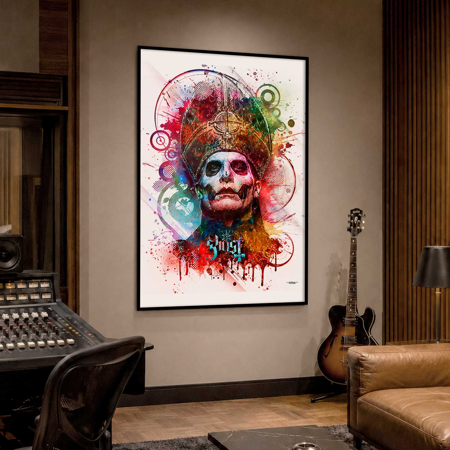 ghost-tobias-forge-papa-emeritus-poster-musique-120x80-francais-cadre-noir-01