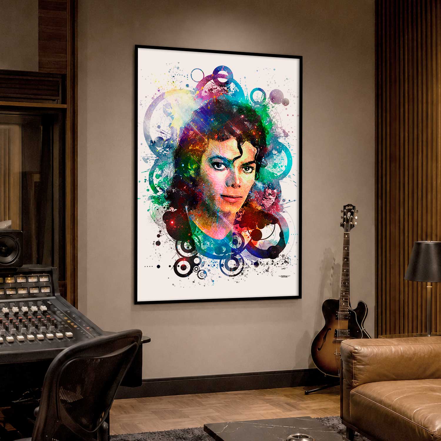 michael-jackson-poster-musique-120x80-francais-cadre-noir-01