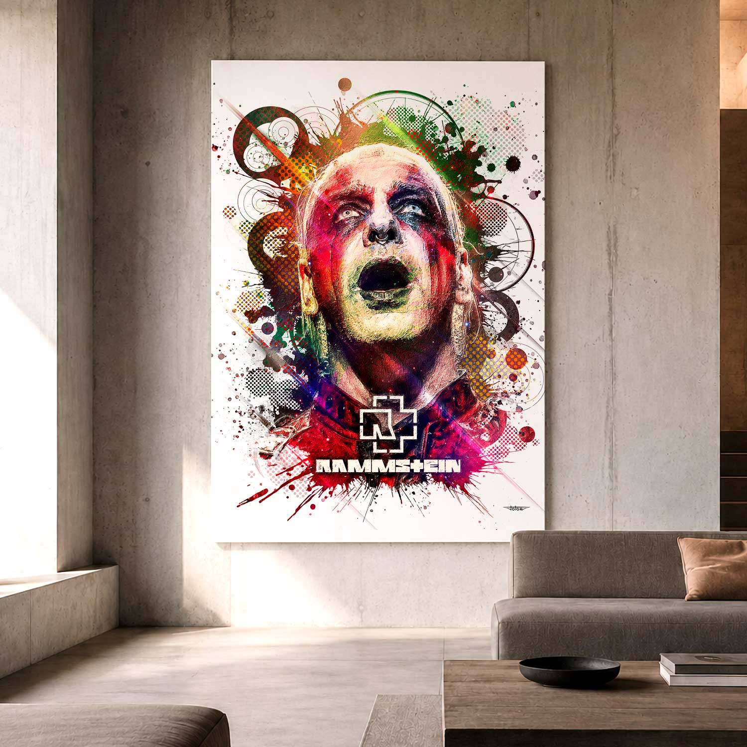 rammstein-till-lindemann-tableau-musique-120x80-francais-sans-cadre-01